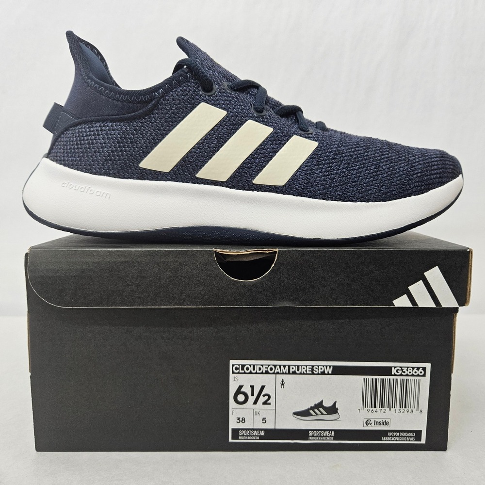 Adidas Coudfoam Pure SPW Casual Athletic Shoe IG3866 Blue White Women's Size 6.5